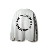 Circle logo 3 LS TEE 6.5oz USA Cotton  (WHT)