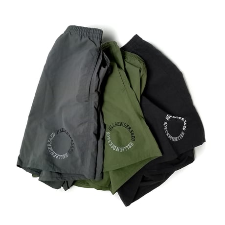 Circle logo Nylon shorts (Black)