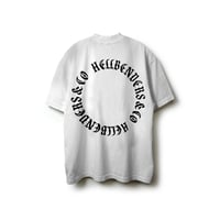Circle logo 3 SS TEE 6.5oz USA Cotton (WHT)