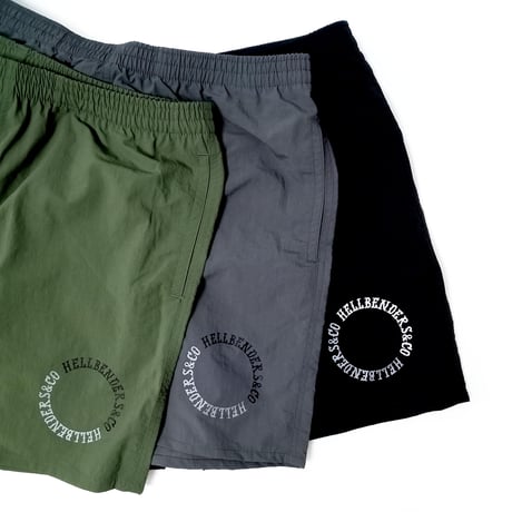 Circle logo Nylon shorts (Black)
