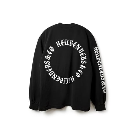 Circle logo 3 LS TEE 6.5oz USA Cotton  (BLK)