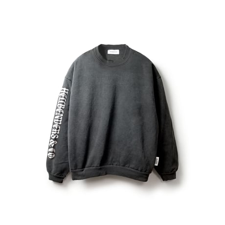 Circle logo 3 Heavy Fleece Crew USA Cotton 14oz  (V/BLK)