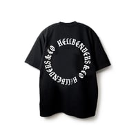 Circle logo 3 SS TEE 6.5oz USA Cotton (BLK)