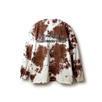 NO ONE LIKES US LS TEE "Tie-dye_1" (Brown×C.GRY)