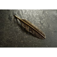 BRASS FEATHER NECKLACE