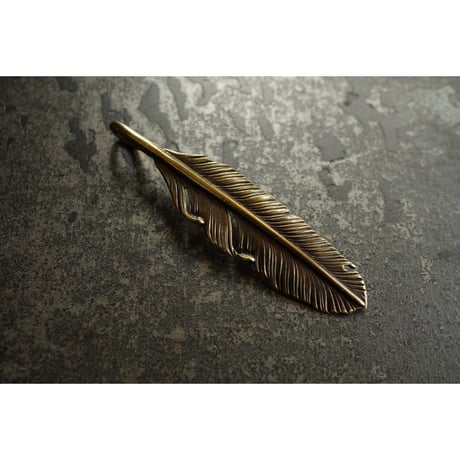 BRASS FEATHER NECKLACE