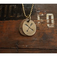 VINTAGE TAG NECKLACE【cross arrow】