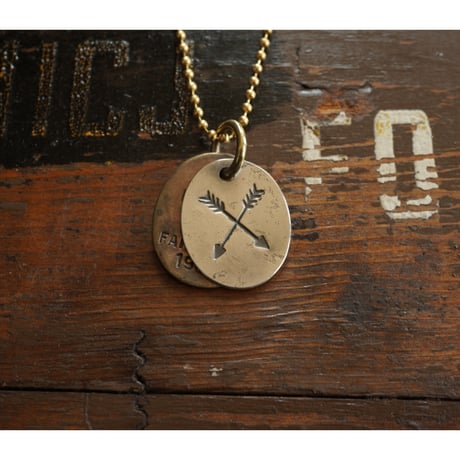 VINTAGE TAG NECKLACE【cross arrow】