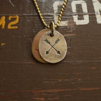 VINTAGE TAG NECKLACE【cross arrow】