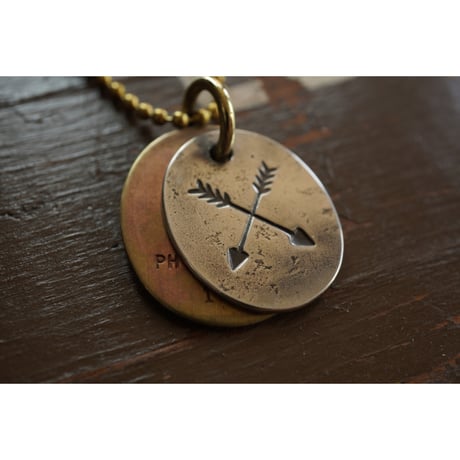 VINTAGE TAG NECKLACE【cross arrow】