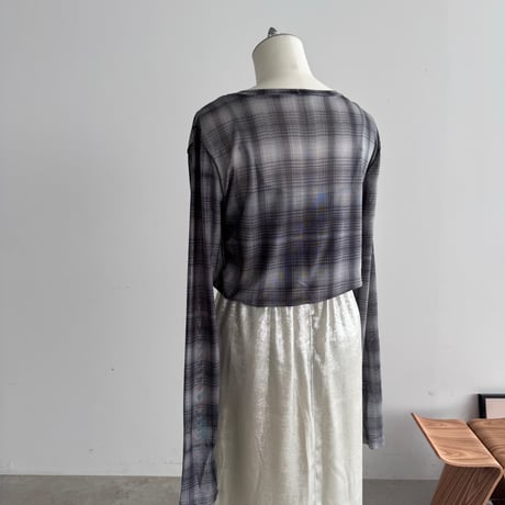 [9/28(月)～9/30(水)発送] check柄シアーTee
