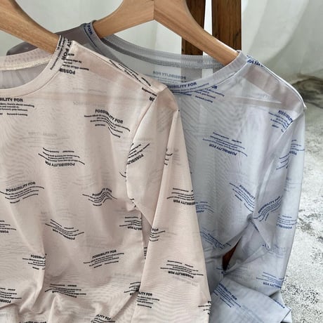 [9/28(月)～9/30(水)発送] ロゴプリントシアーTee (再販：beigeのみ)