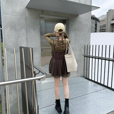 [9/28(月)～9/30(水)発送] check柄シアーTee