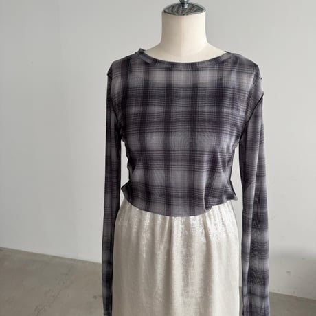 [9/28(月)～9/30(水)発送] check柄シアーTee