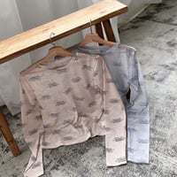 [9/28(月)～9/30(水)発送] ロゴプリントシアーTee (再販：beigeのみ)