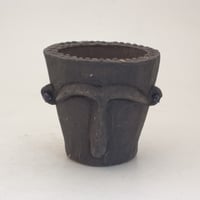 陶器製（２号ポット相当）多肉植物の欲しがる植木鉢 AAMd face-2155