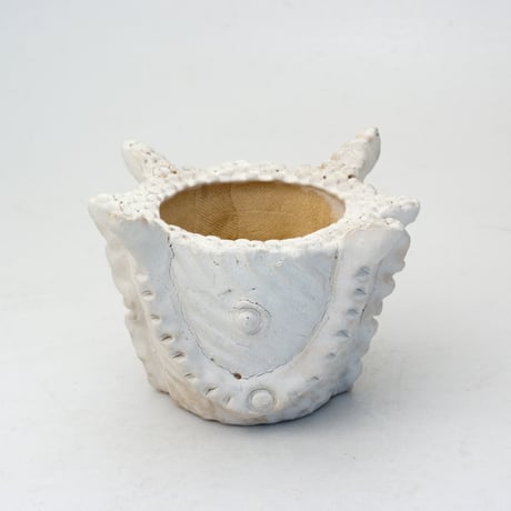 盆栽  鉢　変わり鉢 A004 角型四足盆栽鉢/和鉢 初平造 | 庭の古道具 misora