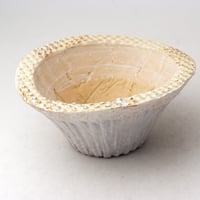 ・陶器製　多肉植物の欲しがる植木鉢 CCcd 曲-ブルー＋イエロー3239