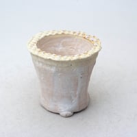 陶器製　多肉植物の欲しがる植木鉢 ICSc-イエロー8477