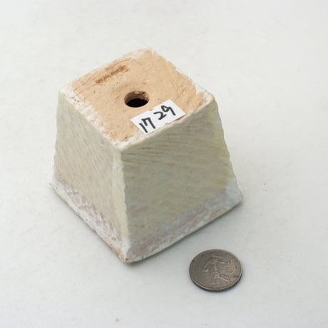 陶器製　多肉植物の欲しがる植木鉢 ICScd角-イエロー1729