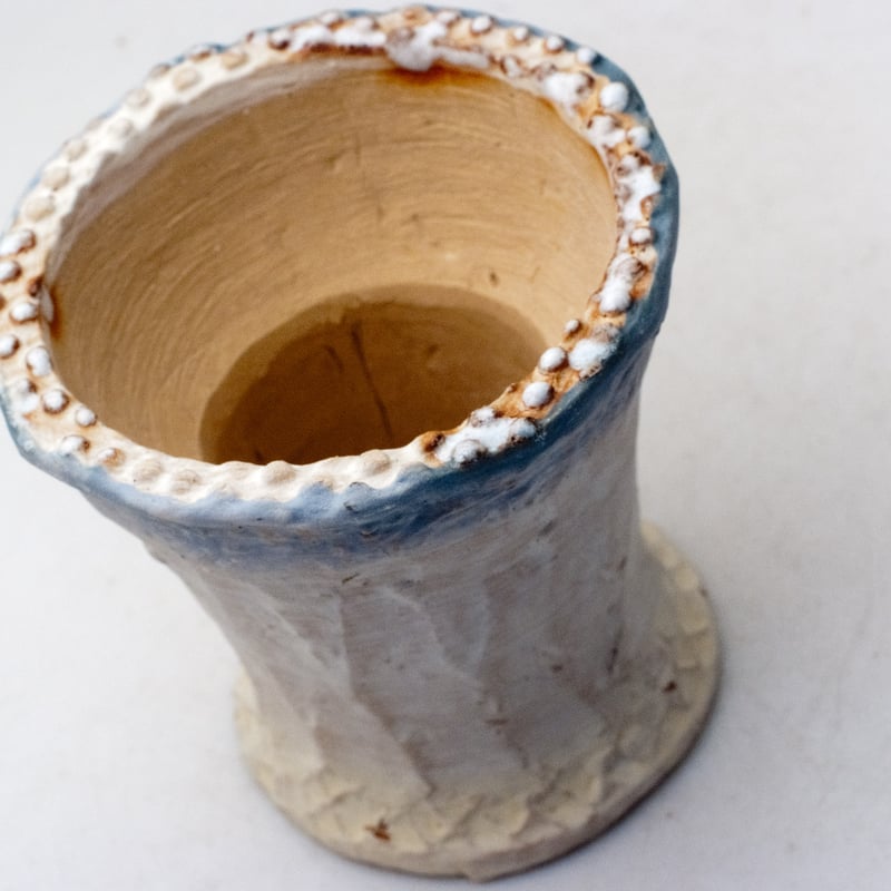 陶器製 多肉植物の欲しがる植木鉢 ICMc-ブルー-1406 | design &crafts