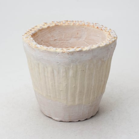 陶器製（2.5号ポット相当）多肉植物の欲しがる植木鉢 NSSc-イエロー7946
