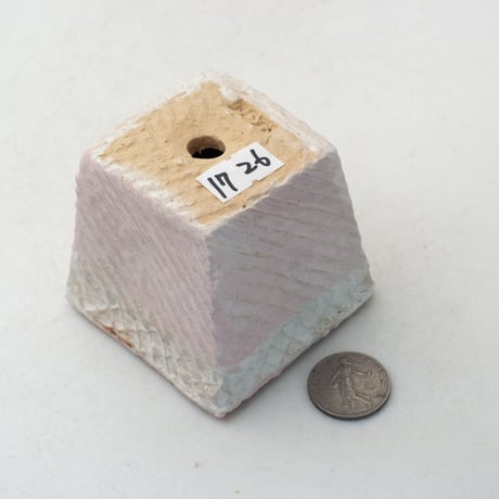 陶器製　多肉植物の欲しがる植木鉢 ICScd角-ピンク1726