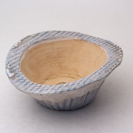 陶器製　多肉植物の欲しがる植木鉢 CCcd 曲-ブルー1891