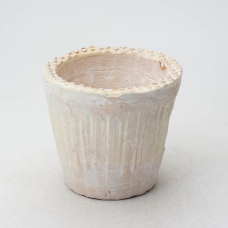 陶器製（2.5号ポット相当）多肉植物の欲しがる植木鉢 NSSc-イエロー7949