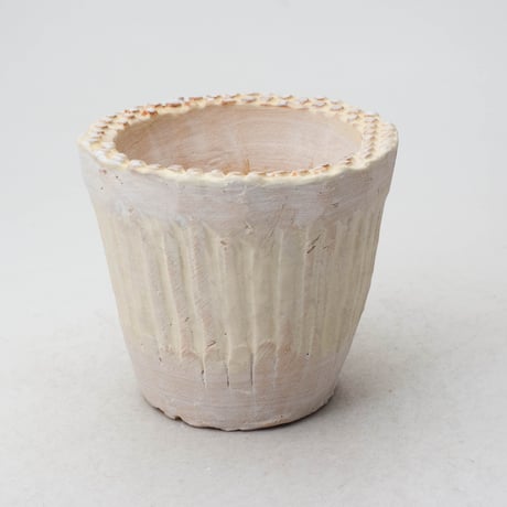 陶器製（2.5号ポット相当）多肉植物の欲しがる植木鉢 NSSc-イエロー7945