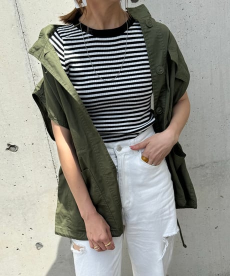 ボーダーサマーニットTシャツ
