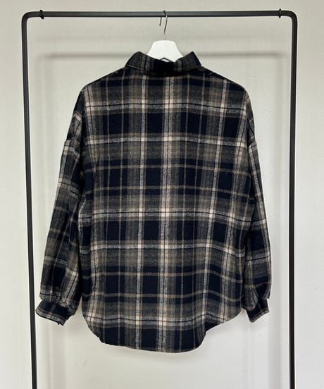 ビッグシルエットチェック柄シャツ