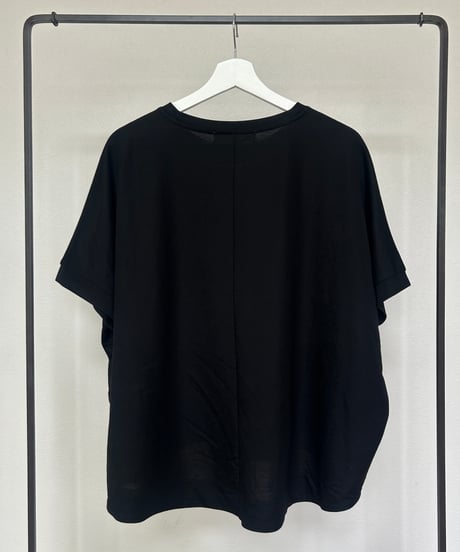 接触冷感バックロングTシャツ(ブラック)