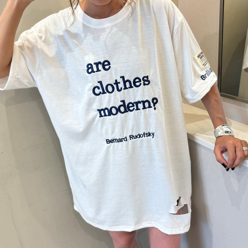 刺繍ロゴダメージビッグTシャツ(ホワイト) | COPINE 刺繍ロゴダメージビッグTシャツ(ホワイト) | COPINE