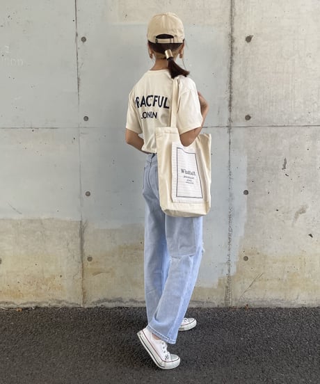 バックプリントtシャツ(ナチュラル)