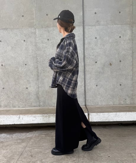 ビッグシルエットチェック柄シャツ
