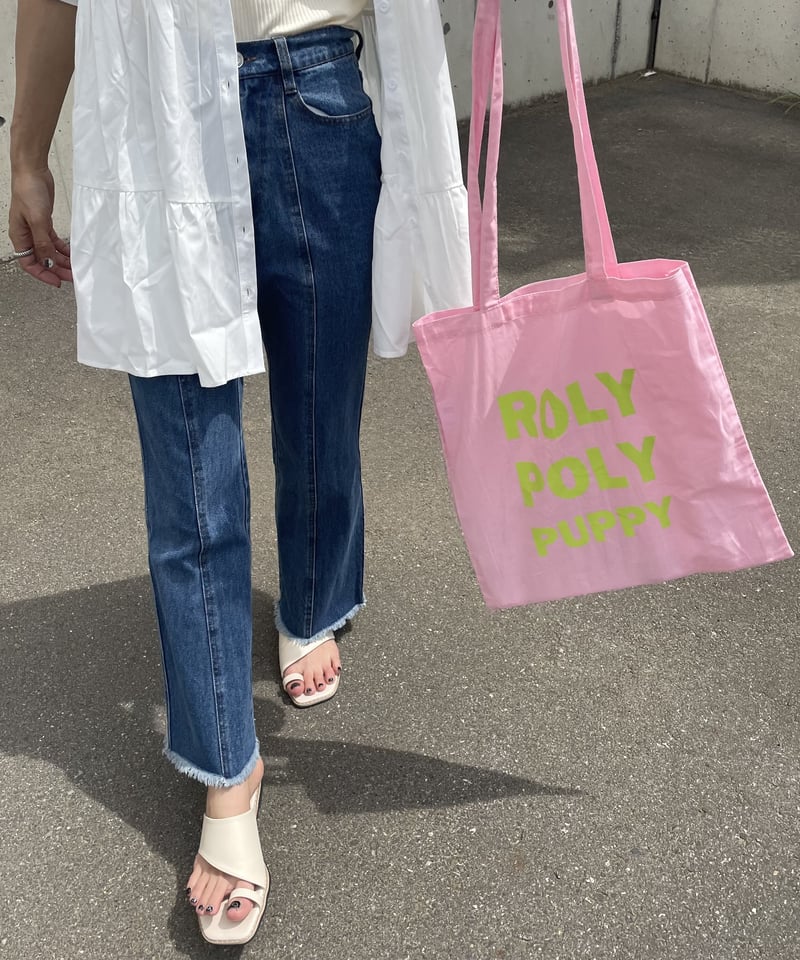 ロゴプリント&刺繍カラフルトートバッグ(ピンク) | COPINE