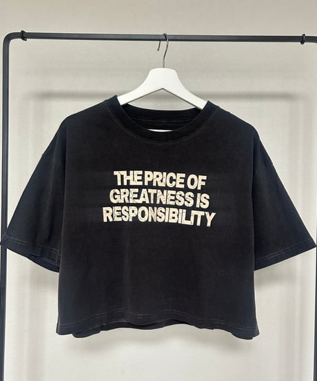ピグメント加工ロゴプリントtシャツ (チャコールグレー)