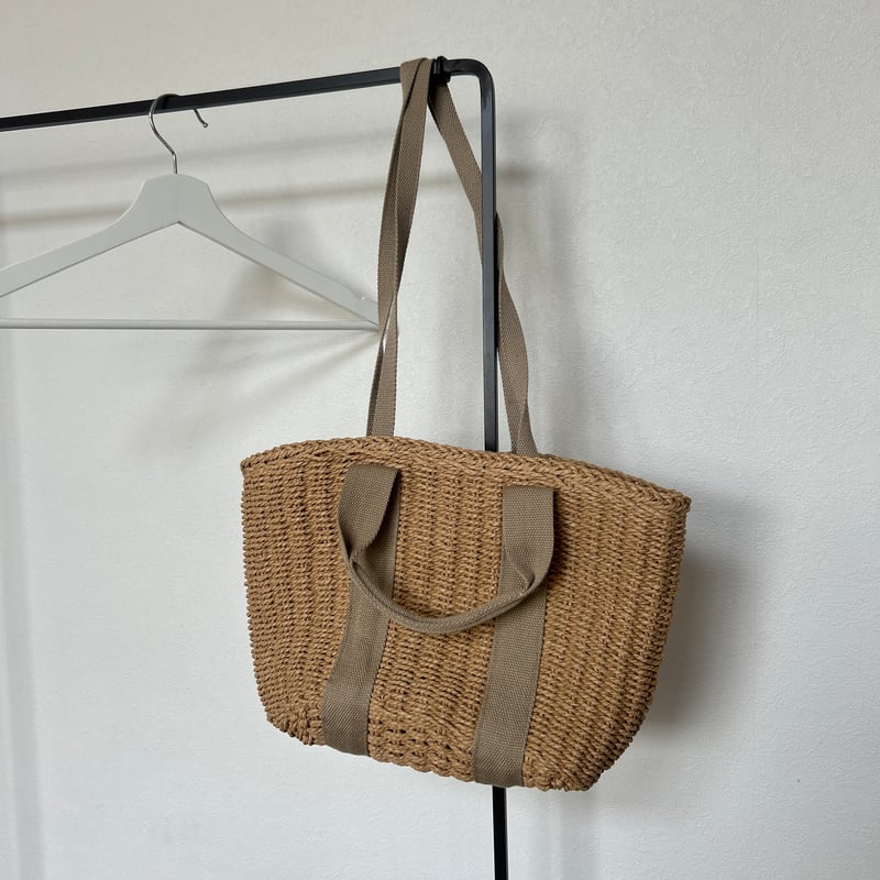 まなみ(◍•ᴗ•◍)　カゴバッグJ✽モカ×アンティーク風 SHIPS Colors かごバッグ カゴバッグ Colors:メタリック