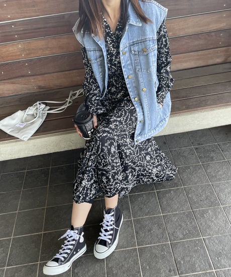 花柄ロングワンピース