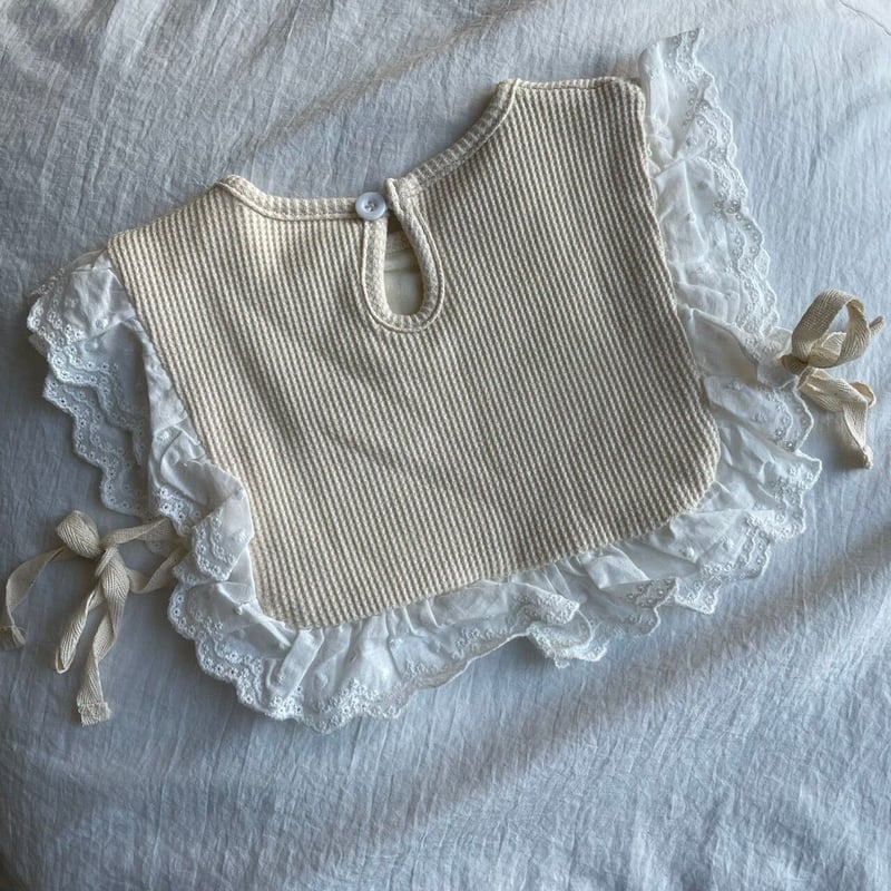 ハンドメイドスタイ　レーススタイ　きょん様 ギャザーレース編】レース付きスタイの作り方【簡単可愛い