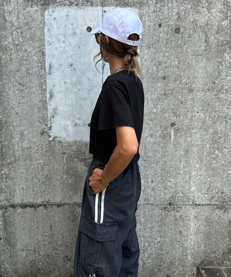 シンプルショート丈Tシャツ(ブラック)