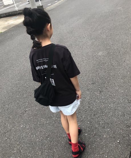 【kids】バック英字&フォトプリントtシャツ(110〜150)