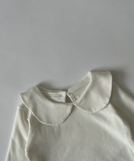 【kids】丸襟シンプル長袖トップス(2color・2size)