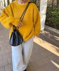 フェザーヤーンルーズニット(マスタード)