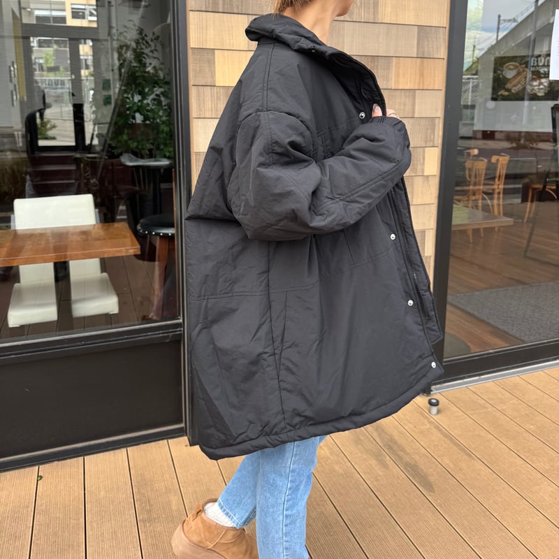 cop. copine ブラック 中綿ジャケット　レディース　メンズ cop. copine ブラック 中綿ジャケット レディース メンズ ルーズ