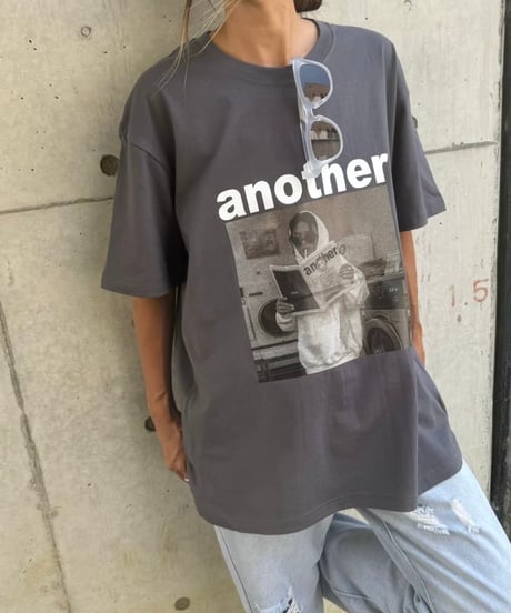 フォトプリントTシャツ(チャコールグレー)