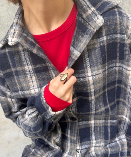 ビッグシルエットチェック柄シャツ