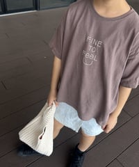 【kids】フロントプリントモカtシャツ(110〜150)