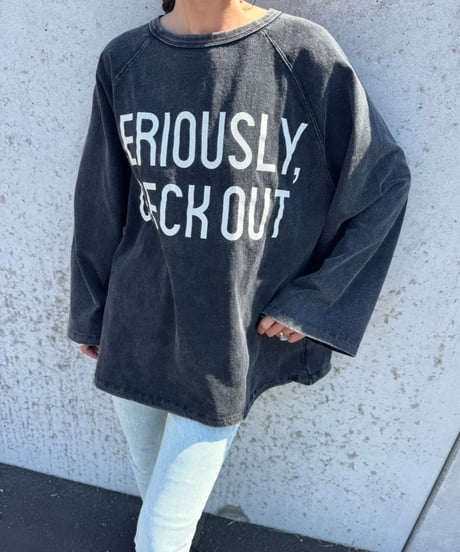 フロント＆バックロゴビッグロンT(チャコール)